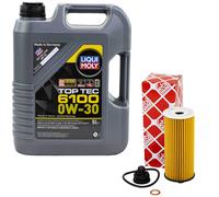 Olio Motore Set 0W-30 5 Litro + Filtro 47224 per BMW X1 2er Mini Cooper One F55
