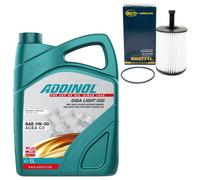 Olio Motore Set 0W-30 Addinol 5 Litro + Filtro Sh 4771 L per Audi Seat Skoda VW