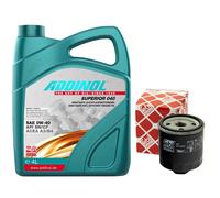 Olio Motore Set 0W-40 Addinol 4 Litro + Filtro 22532 per Audi Seat Skoda VW Lupo