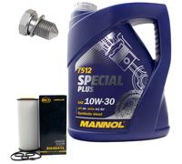 Olio Motore Set 10W-30 5 Litro + Filtro Sh 4041 L + Vite per Audi A4 A6 A8 3.2