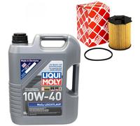 Olio Motore Set 10W-40 5 Litro + Filtro 172618 per Citroen Jumpy Mazda 5 Peugeot