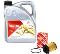 Olio Motore Set 10W-40 5 Litro + Filtro 172618 per Mazda 5 1.6 CD Cw 85 Kw 116