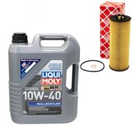 Olio Motore Set 10W-40 5 Litro + Filtro 22536 per VW Passat Variant 2.5 Tdi 3B3