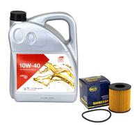 Olio Motore Set 10W-40 5 Litro + Filtro Olio Sh 4035 P per Citroën Xsara Break