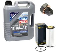 Olio Motore Set 10W-40 5 Litro + Filtro Olio Sh 420 L + Vite per Seat Inca VW