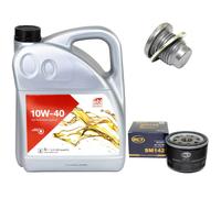 Olio Motore Set 10W-40 5 Litro + Filtro Olio+Vite per Dacia Duster Opel di