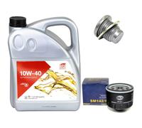 Olio Motore Set 10W-40 5 Litro + Filtro Olio+Vite per Dacia Logan Opel