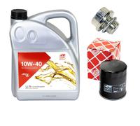 Olio Motore Set 10W-40 5 Litro + Filtro Olio+Vite per Mitsubishi COLT Outlander