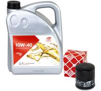 Olio Motore Set 10W-40 5 Litro + Filtro per Lexus CT Toyota Auris Carina E Mr 2