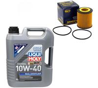 Olio Motore Set 10W-40 5 Litro + Filtro Sh 4043 P per Mazda 6 Berlina 2.3 2.5