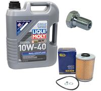 Olio Motore Set 10W-40 5 Litro + Filtro Sh 409 + Vite per BMW 3er E36 5er E34