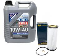 Olio Motore Set 10W-40 5 Litro + Filtro Sh 453 L per Lancia Thesis 2.4 D
