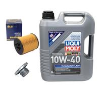Olio Motore Set 10W-40 5 Litro + Filtro Sh 4784 P + Vite per Opel Omega Corsa