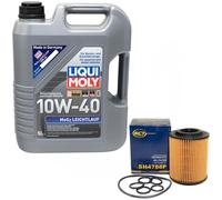 Olio Motore Set 10W-40 5 Litro + Filtro Sh 4788 P per Opel Corsa C Astra G Combo