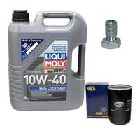 Olio Motore Set 10W-40 5 Litro + Filtro + Tappo Scarico per BMW 3er E30 5er Z1