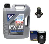Olio Motore Set 10W-40 5 Litro + Filtro + Tappo Scarico per Ford Explorer 4.0
