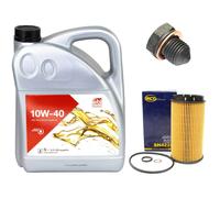 Olio Motore Set 10W-40 5 Litro +Filtro+Vite per Audi 100 200 VW