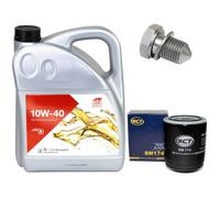 Olio Motore Set 10W-40 5 Litro +Filtro+Vite per Audi Cabriolet A8 2.6