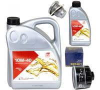 Olio Motore Set 10W-40 6 Litro + Filtro Sm 142/1 + Vite per Renault Megane I