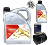 Olio Motore Set 10W-40 6 Litro + Filtro Sm 5091 + Vite per Mitsubishi L200 2.5