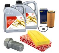 Olio Motore Set 10W-40 8 Litro + Filtro Olio+Vite Aria Filtro per Mercedes