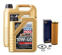Olio Motore Set 10W-40 Liqui Moly 6 Litro + Filtro Olio per Mercedes Classe