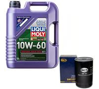 Olio Motore Set 10W-60 5 Litro + Filtro Sm 107 per MG Metro Turbo 69 Kw 94 Ps