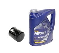 Olio Motore Set 15W-50 Api Sl Cf 5 Litro Filtro Olio SK804 per VW Taro 2.4 D 4x4