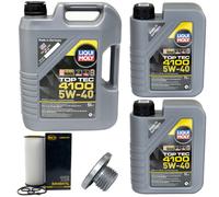 Olio Motore Set 4100 5W-40 Liqui Moly 7 Litro + Filtro Olio+Vite per BMW 3er E46