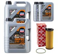 Olio Motore Set 4200 5W-30 Liqui Moly 12 Litro + Filtro per Audi A8 4.0 Tdi 4E2