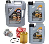 Olio Motore Set 4200 5W-30 Liqui Moly 7 Litro + Filtro Olio+Vite per BMW X3 7er
