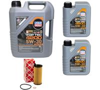 Olio Motore Set 4200 5W-30 Liqui Moly 7 Litro + Filtro per BMW 3er 5er 6er X3 X5