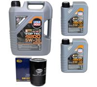 Olio Motore Set 4200 5W-30 Liqui Moly 7 Litro + Filtro per LDV 400 Bus 2.5 Td