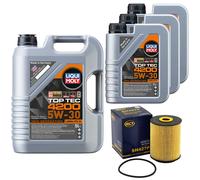 Olio Motore Set 4200 5W-30 Liqui Moly 8 Litro + Filtro Olio per Audi A8 3.7 4.2