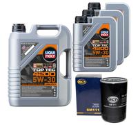 Olio Motore Set 4200 5W-30 Liqui Moly 8 Litro + Filtro per Audi A6 Avant RS6 4B5