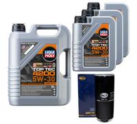 Olio Motore Set 4200 5W-30 Liqui Moly 8 Litro + Filtro per Audi A6 V8 100 S6 S4