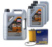 Olio Motore Set 4200 5W-30 Liqui Moly 8 Litro + Filtro per BMW 5er 6er 7er X5