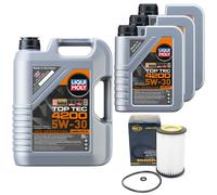 Olio Motore Set 4200 5W-30 Liqui Moly 8 Litro + Filtro per Di VW Transporter VI