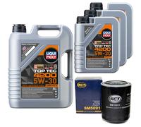 Olio Motore Set 4200 5W-30 Liqui Moly 8 Litro + Filtro per Hyundai H-1 Viaggi