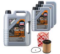 Olio Motore Set 4200 5W-30 Liqui Moly 8 Litro + Filtro per Mercedes CLS