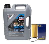 Olio Motore Set 5W-30 5 Litro + Filtro Olio Sh 4079 P per Audi A3 Berlina