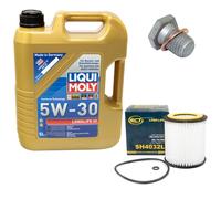 Olio Motore Set 5W-30 5 Litro + Filtro Sh 4032 L + Vite per BMW 1er 3er 5er X3