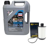 Olio Motore Set 5W-30 5 Litro + Filtro Sh 4096 L per Chevrolet Orlando 2.0 D '