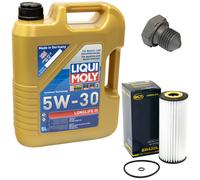 Olio Motore Set 5W-30 5 Litro + Filtro Sh 420 L + Vite per Seat Inca Polo VW