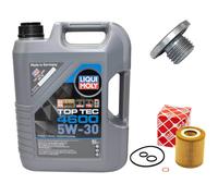 Olio Motore Set 5W-30 5 Litro + Filtro + Tappo Scarico Olio per BMW 3er 316 318
