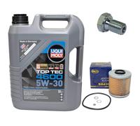 Olio Motore Set 5W-30 5 Litro + Filtro + Tappo Scarico per BMW 3er 318is