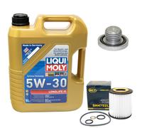 Olio Motore Set 5W-30 5 Litro + Filtro + Tappo Scarico per BMW Di 3er 316i 318
