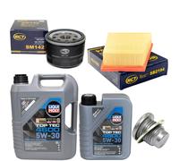 Olio Motore Set 5W-30 6 Litro + Tappo Scarico per Renault Megane II 2.0 135 Ps