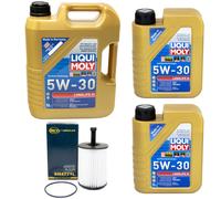 Olio Motore Set 5W-30 Liqui Moly 7 Litro + Filtro Olio per VW Vans V Bus 1.9 Tdi