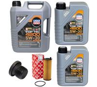Olio Motore Set 5W-30 Liqui Moly 7 Litro + Filtro Olio+Vite per Audi A4 A5 3.0